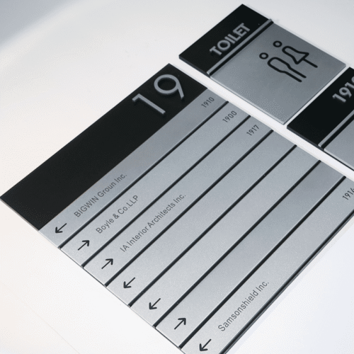 Interior Wayfinding Company Office Hospital Directional Sign