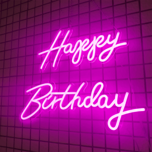 LED Neon Happy Birthday Sign For Party Decor Backdrop