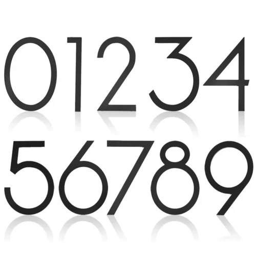 12 Inch Black Stainless Steel Outdoor Sign Door Number