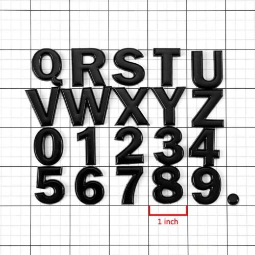 Custom Plastic Chrome Emblem 3D Sticker Number Letters