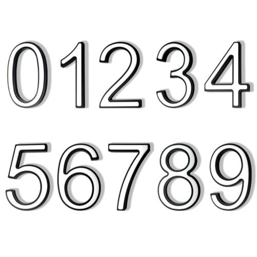 5 Inch Acrylic Black White Double Layer Doorplate House Number