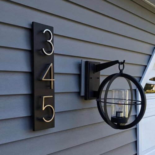 Hotel House Address Numbers Metal Outdoor Door Plates