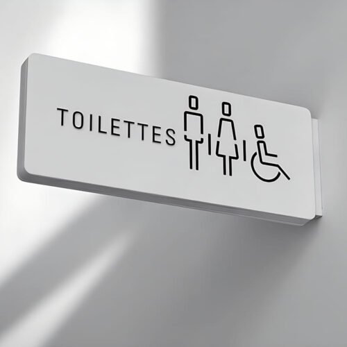 Custom Restroom Sign Side Mounting Door Plate for Apartment