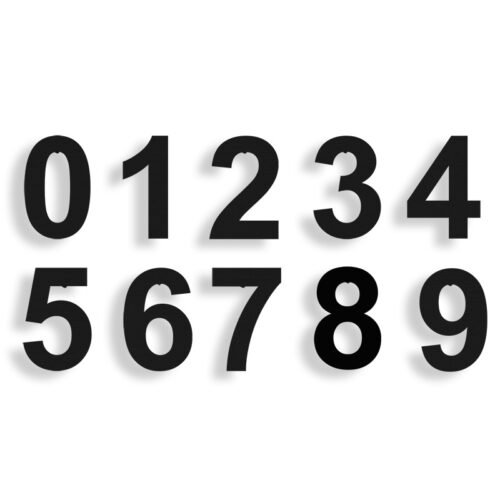 Floating Style 12 Inch Black Stainless Steel Outdoor Sign House Number