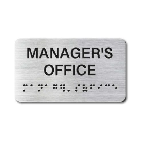Braille Manager's Office Sign ADA Compliant