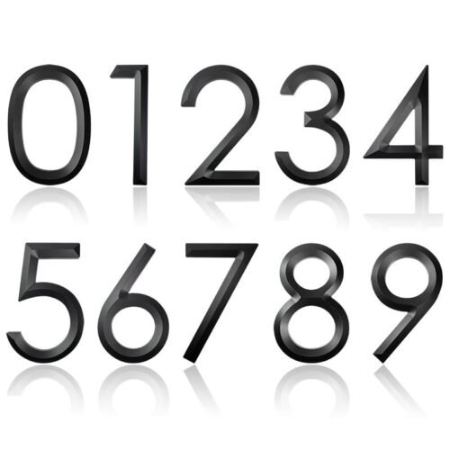 20CM Acrylic Black Floating Door Number Building Sign