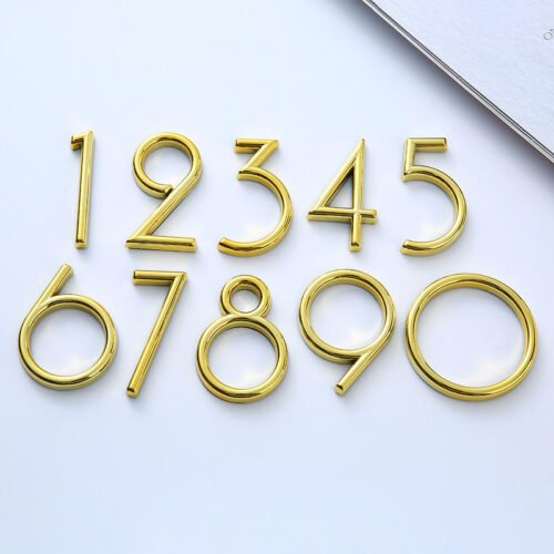 ABS Gold 3D Letters Numbers Outdoor For Home Hotel