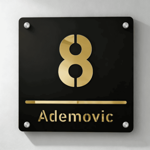 3D Acrylic House Number Outdooor Address Name Plate