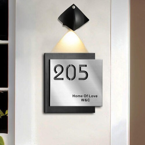 Custom Stainless Steel Waterproof Freestanding Door Number Plates