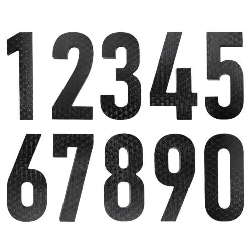 5 Inch ABS Black Solid Baking Paint Digital House Number